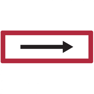 Dreifke&reg; Feuerwehrschild, Richtungspfeil - DIN 4066 | Alu 2 mm, reflektierend...