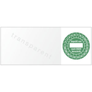 Dreifke&reg; Kabelpr&uuml;fplakette Gepr&uuml;ft von ___ nach DGUV Vorschrift, 2028-2037, F...