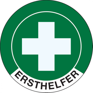 Dreifke&reg; Aufkleber &Oslash; 40 mm - Ersthelfer - Bogen &agrave; 10 Etiketten, Folie selbstk...