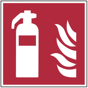 Dreifke&reg; Brandschutzzeichen, Feuerl&ouml;scher F001 | Folie selbstklebend | 300x30...