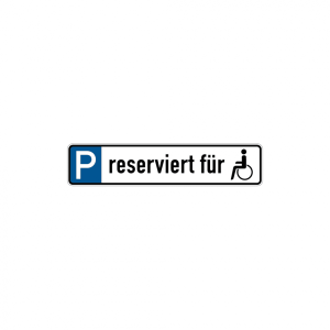 Dreifke&reg; Parkplatzkennzeichen, P-reserviert f&uuml;r (Symbol Rollstuhlfahrer), 113...