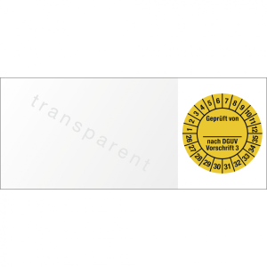 Dreifke&reg; Kabelpr&uuml;fplakette Gepr&uuml;ft...DGUV Vorschr. 3, 2026-2035, Folie, 60x25...