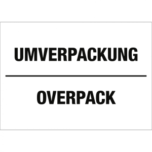 Aufkleber Umverpackung/Overpack, Folie, 148x105 mm, 1000 St&uuml;ck/Rolle