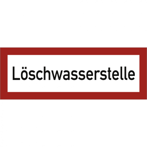 Dreifke&reg; Schild L&ouml;schwasserstelle, Alu, 297x105 mm