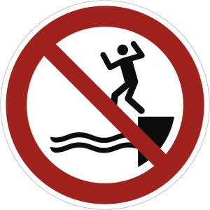 Dreifke&reg; Alu-Schild "In das Wasser springen verboten", &Oslash;40cm, 1 St&uuml;ck, Verbot...