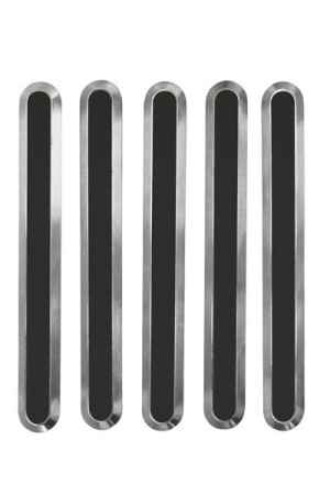 Leitstreifen aus Edelstahl 3,5 x 28,5 cm, F&uuml;llung schwarz, 10 St&uuml;ck | Bodenle...