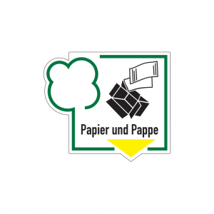 Dreifke&reg; Abfallkennzeichen PApier und Pappe, Folie | Folie selbstklebend | 12...