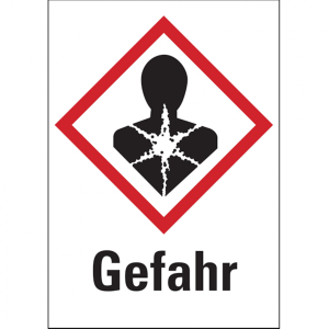 Dreifke&reg; Gefahrstoffetiketten - Gesundheitsgefahr (GHS 08) - 37x52 mm Folie s...