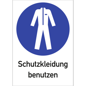 Dreifke&reg; Kunststoff-Schild "Schutzkleidung benutzen", 21x29,7cm (BxH), 1 St&uuml;c...