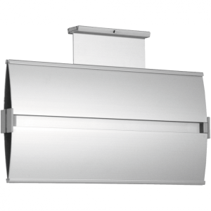 Schild Elegantes Leitsystem, Ausf&uuml;hrung Deckenmontage, Alu, eloxiert, 297x148 mm