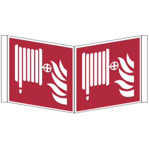 Dreifke&reg; Brandschutzzeichen, L&ouml;schschlauch F002 Winkel-/Nasenschild | PVC lan...