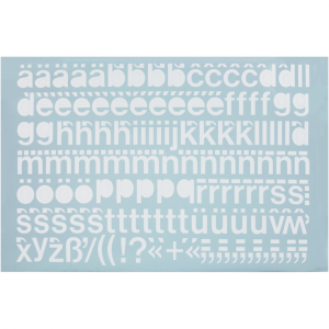 Aufkleber Kleinbuchstaben wei&szlig;, Folie, 50 mm, 1 Bogen