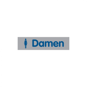 Dreifke&reg; WC-Schild, Damen mit Piktogramm, 40 x 160 mm, PVC 1 Stk.