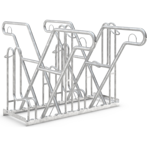 Fahrradständer mit Anlehnbügel 4614 XBF | 4 Räder zweiseitig | RA 540mm
