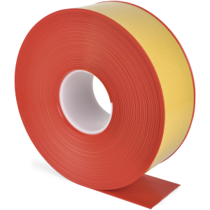 Bodenmarkierungsband WT-500 mit abgeschr&auml;gten Kanten, PVC, Rot, 75 mm x 25 m