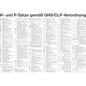 Dreifke&reg; Aushang, H- und P-S&auml;tze gem&auml;&szlig; GHS/CLP-Verordnung | PVC | 700x500 mm,...