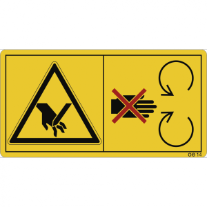 Dreifke&reg; W&auml;hrend des Betriebes Schutzeinrichtungen ...,Folie, 68x35mm, 10 St&uuml;...