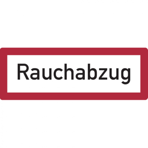 Dreifke&reg; Feuerwehrschild, Rauchabzug - DIN 4066 | Folie selbstklebend | 210x7...