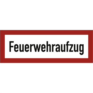 Dreifke&reg; Aufkleber Feuerwehraufzug, Folie, 297x105 mm