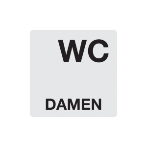 Dreifke&reg; WC-Schild, "Damen", 60 x 60 mm, Alu glatt 1 Stk.