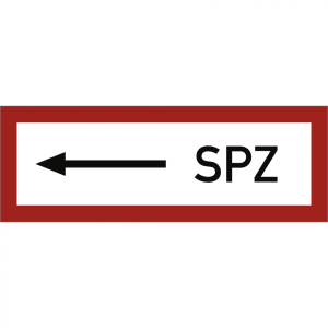 Dreifke&reg; Schild SPZ linksweisend, Alu, 297x105 mm