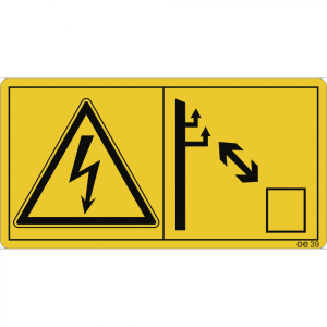 Dreifke&reg; Ausreichenden Abstand zu elektrischen ..., Folie, 116x60 mm, 2 St&uuml;ck...