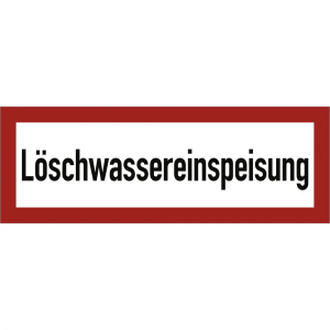 Dreifke&reg; Schild L&ouml;schwassereinspeisung, Kunststoff, 420x148 mm