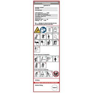 Dreifke&reg; Aufkleber Grundplakette, Teleskopleitern, Folie, 225 x 65 mm - gem. ...