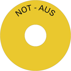 Dreifke&reg; Schild NOT-AUS, Folie, &Oslash; 75 mm