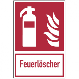 Dreifke&reg; Aufkleber Brandschutzzeichen, Kombischild Feuerl&ouml;scher | Folie selbs...