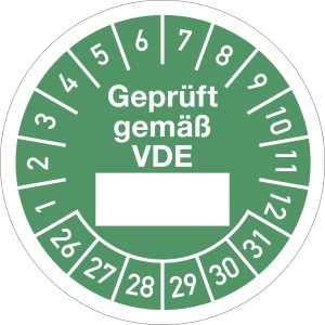 Dreifke&reg; Pr&uuml;fplakette Gepr&uuml;ft gem&auml;&szlig;... 2026 - 2031, Folie, &Oslash; 30 mm, 10 St&uuml;ck/...