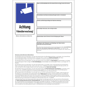 Dreifke&reg; Informationsblatt (Aushang) nach DSGVO, Art. 13, Alu, 297x420 mm