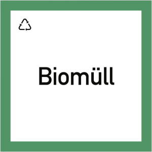Dreifke&reg; Wertstoffkennzeichnung "Biom&uuml;ll", Folie, 300x300 mm