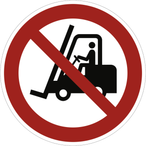 Dreifke&reg; Alu-Schild "F&uuml;r Flurf&ouml;rderzeuge verboten", &Oslash;31,5cm, 1 St&uuml;ck, Verbots...