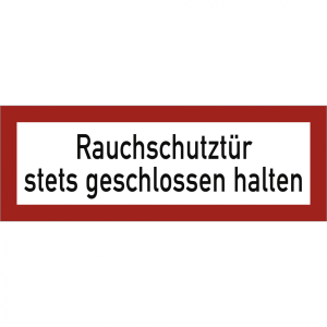 Dreifke&reg; Aufkleber Rauchschutzt&uuml;r stets geschlossen halten, Folie, doppelseit...