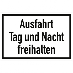 Dreifke&reg; Ausfahrt Tag und Nacht freihalten, Alu, 300x200 mm