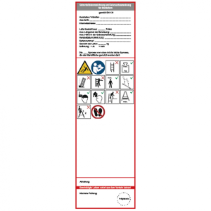 Dreifke&reg; Aufkleber Grundplakette, Stehleitern, Folie, 225 x 65 mm - gem. EN 1...