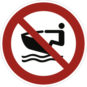 Dreifke&reg; Alu-Schild "Jet-Ski verboten", &Oslash;40cm, 1 St&uuml;ck, Verbotszeichen (P057)...