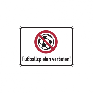Dreifke&reg; Verbotsschild, Fu&szlig;ballspielen verboten!, 300 x 400 mm, Aluverbund, A...