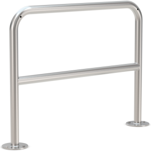 Fahrrad Anlehnbügel mit Knierohr 9211E | V2A | Aufdübeln | B1000mm