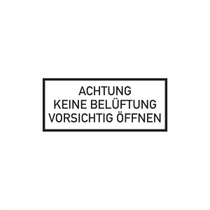 Dreifke&reg; Hinweisschild, Achtung keine Bel&uuml;ftung, 150x350mm, Folie, Folie selb...