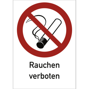 Dreifke&reg; Aufkleber Rauchen verboten, Kombischild, Folie, 210x297 mm