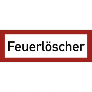 Dreifke&reg; Schild Feuerl&ouml;scher, Alu, 297x105 mm