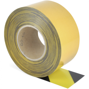 Universelles Bodenmarkierungsband WT-5125, PVC, Gelb/Schwarz, 75 mm x 25 m
