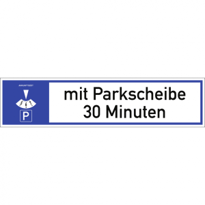 Dreifke&reg; Schild, Parkplatzreservierer mit Parkscheibe ... Minuten/Stunden, Al...