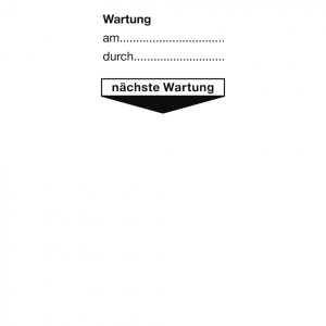 Dreifke&reg; Aufkleber Grundplakette Wartung am durch n&auml;chste Wartung, Folie, 40x...