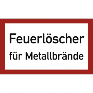 Dreifke&reg; Brandschutzzeichen Feuerl&ouml;scher f&uuml;r Metallbr&auml;nde, Kunststoff, 200 x ...