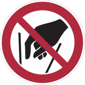 Dreifke&reg; Kunststoff-Schild "Hineinfassen verboten", &Oslash;20cm, 1 St&uuml;ck, Verbotsze...