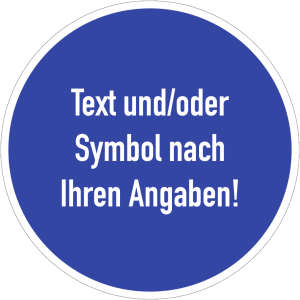 Dreifke&reg; Alu-Schild mit Text nach Wunsch, &Oslash;40cm, 1 St&uuml;ck, Praxisbew&auml;hrtes Geb...