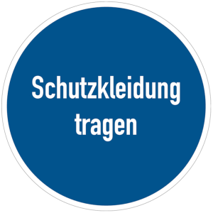 Dreifke&reg; Alu-Schild, gepr&auml;gt "Schutzkleidung tragen", &Oslash;20cm, 1 St&uuml;ck, Praxisb...